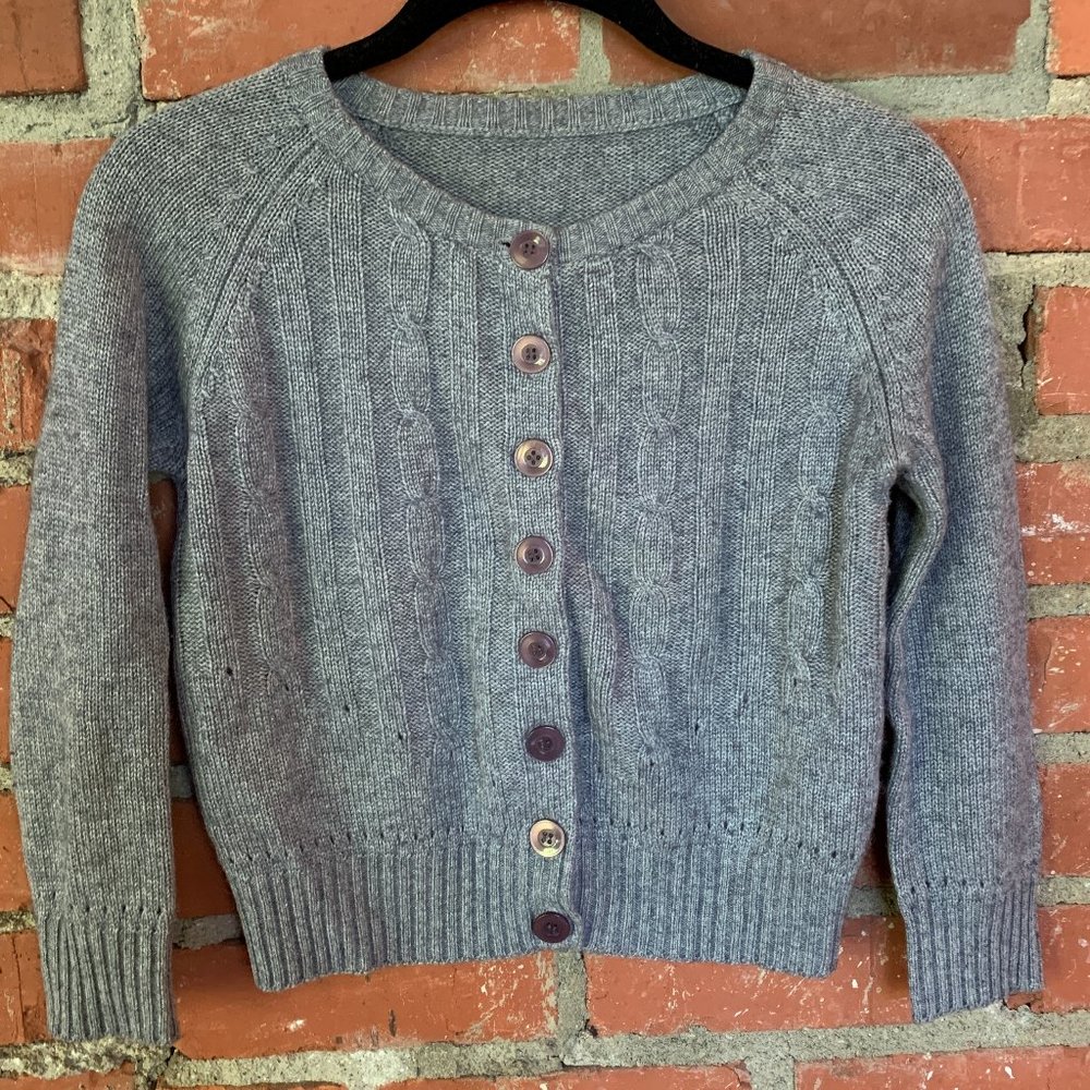 Cable Cropped Cardigan 3/4 Sleeve - Fits like XS